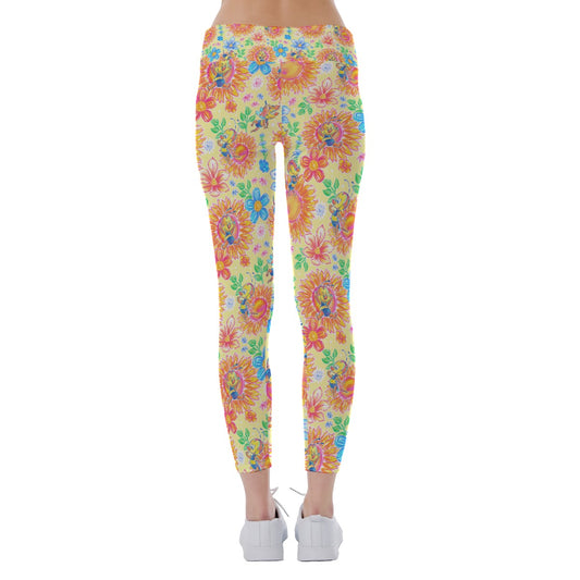 Buzzing Garden Buddy - Women's Yoga Leggings