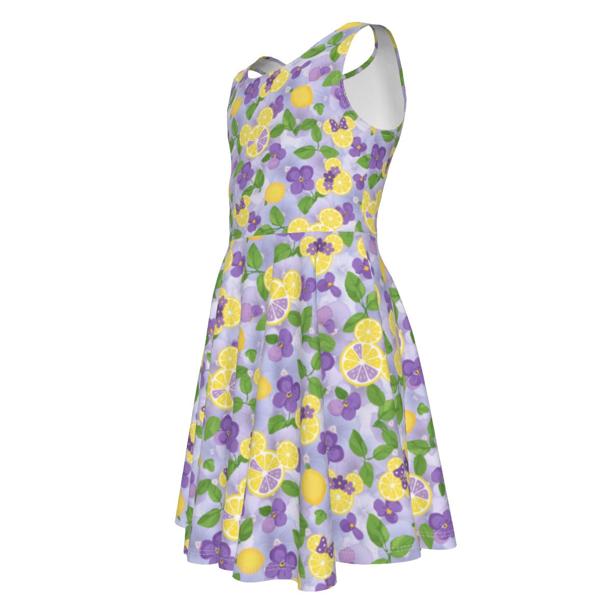 Vivacious Violet Lemonade - Kid's Sleeveless Skater Dress