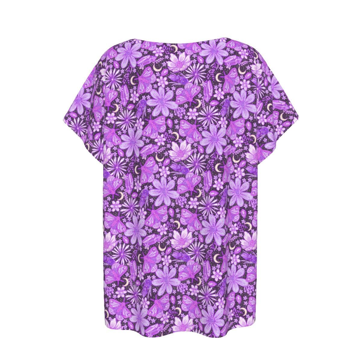 Purple Crystal Moths - Women’s Relaxed Fit Scoop Tee