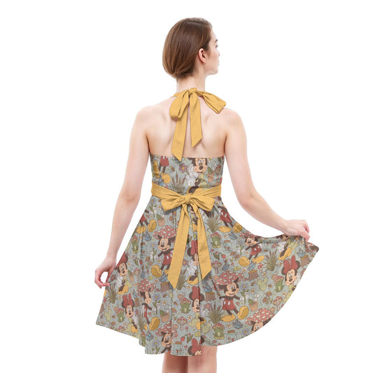 Woodland Frolics Cottagecorennie - Women's Halter Vintage Pocket Dress