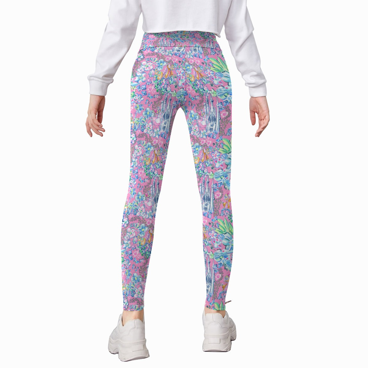 Bright Tropical Dreams - Enchanted Squeaky Helpers - Kid's Leggings
