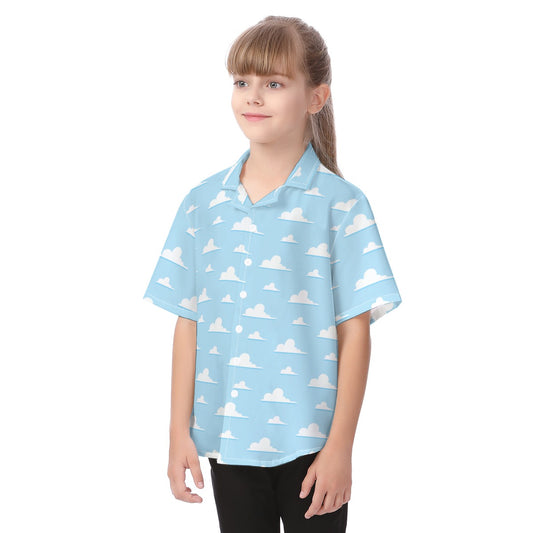 Andy’s Room Clouds - Kid's Hawaiian Button Up Shirt