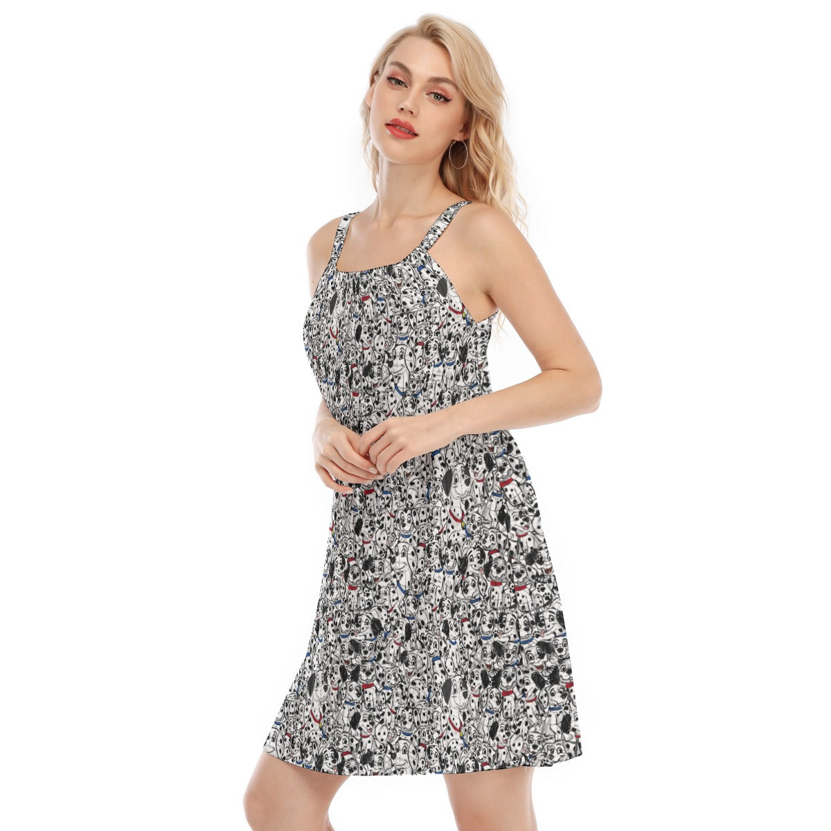 Sketchy Spotted Puppies - Women’s Adjustable Sundress