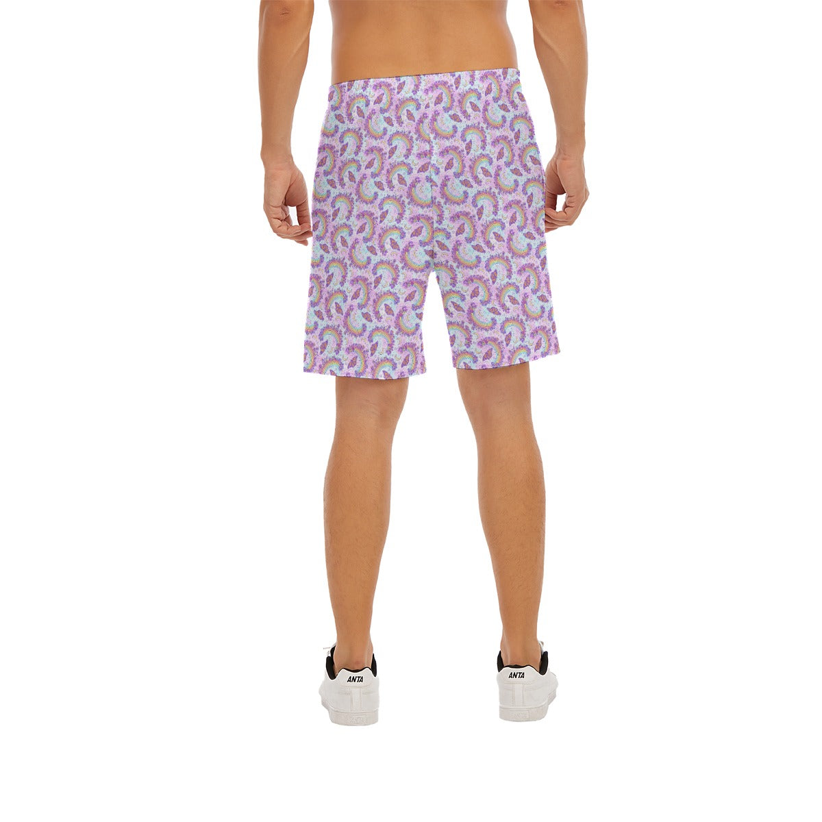 Monarch Butterflies & Rainbows - Men’s Pocket Beach Shorts