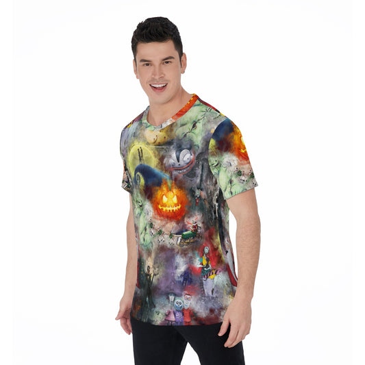 Watercolor Nightmare Town - Men's Short Sleeve T-Shirt
