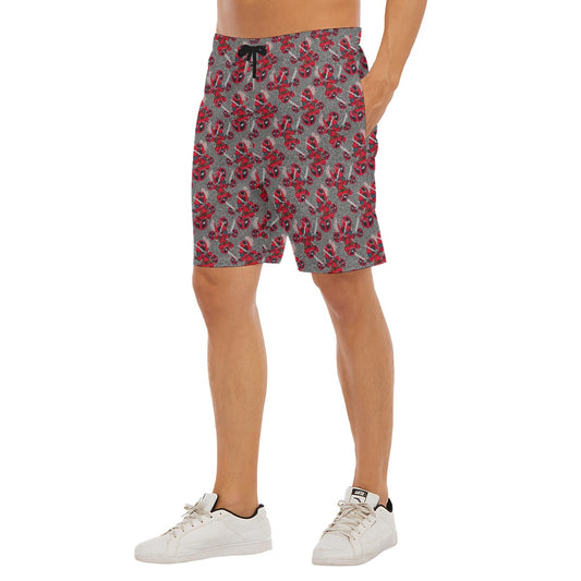 Superhero Stitch - Red Masked Hero - Men’s Pocket Beach Shorts
