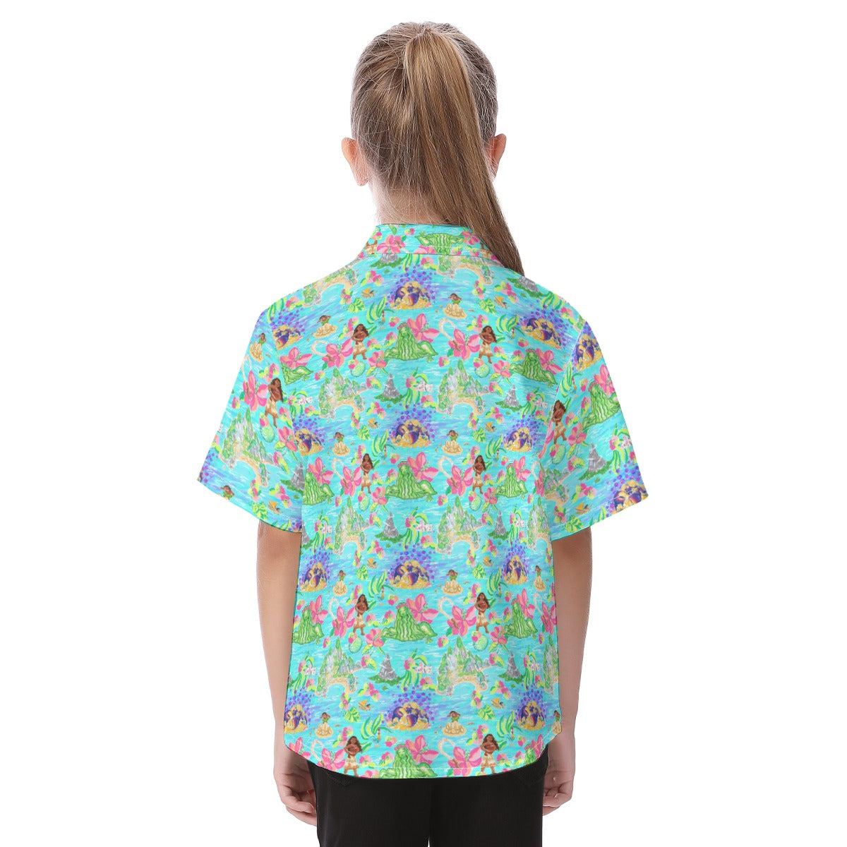 Tropical Island Paradise - Kid's Hawaiian Button Up Shirt