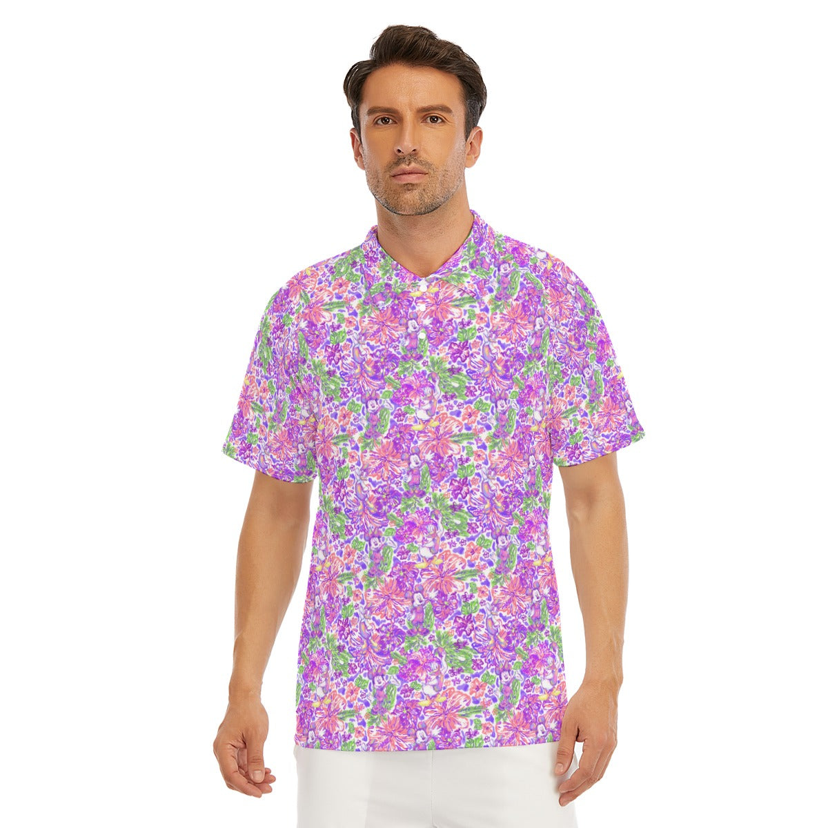 Tropical Splash Vibes - Iconic Crew - Men's Polo Shirt