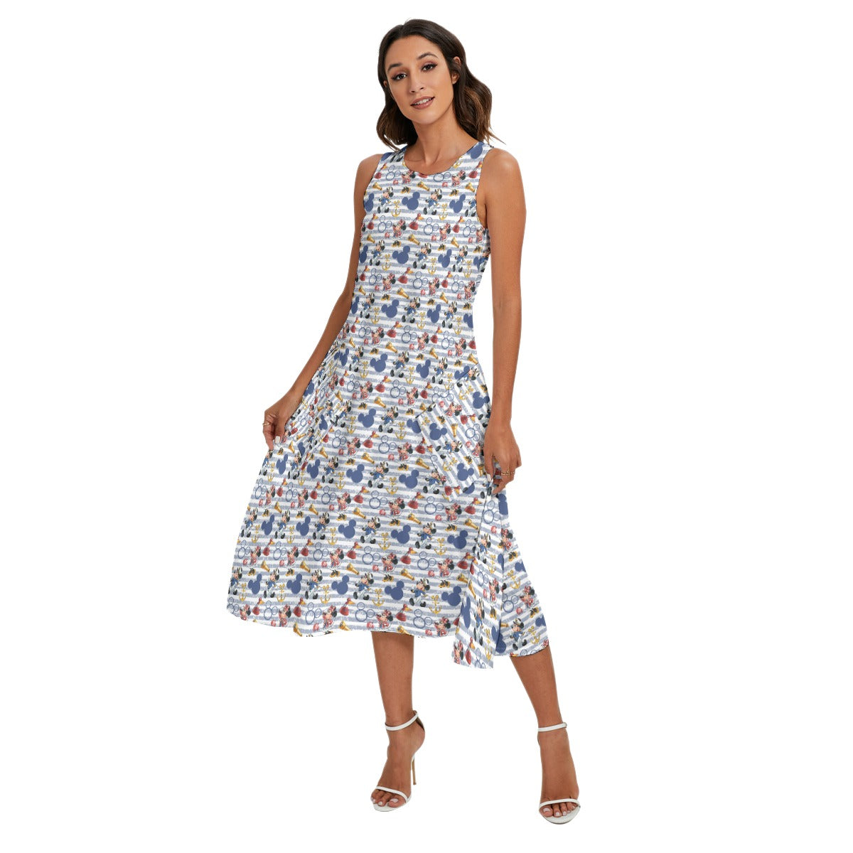 Captain and First Mate at Seannie - Women’s Diagonal Pocket Midi Dress