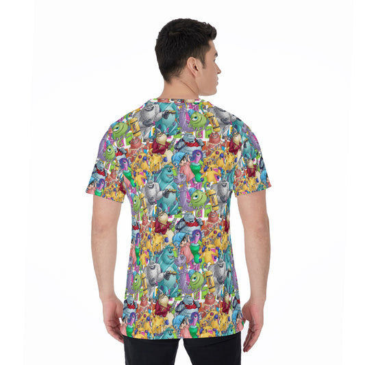 Monster Mayhem Sketched - Men's Short Sleeve T-Shirt