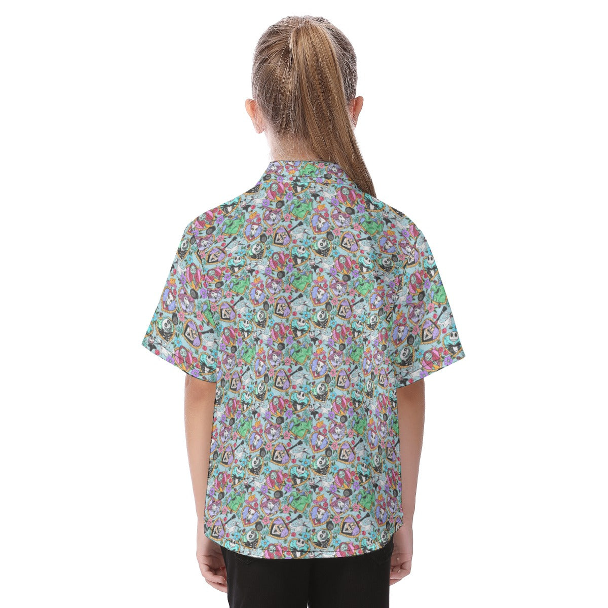 Tattoo Hearts Spooky Crew - Kid's Hawaiian Button Up Shirt