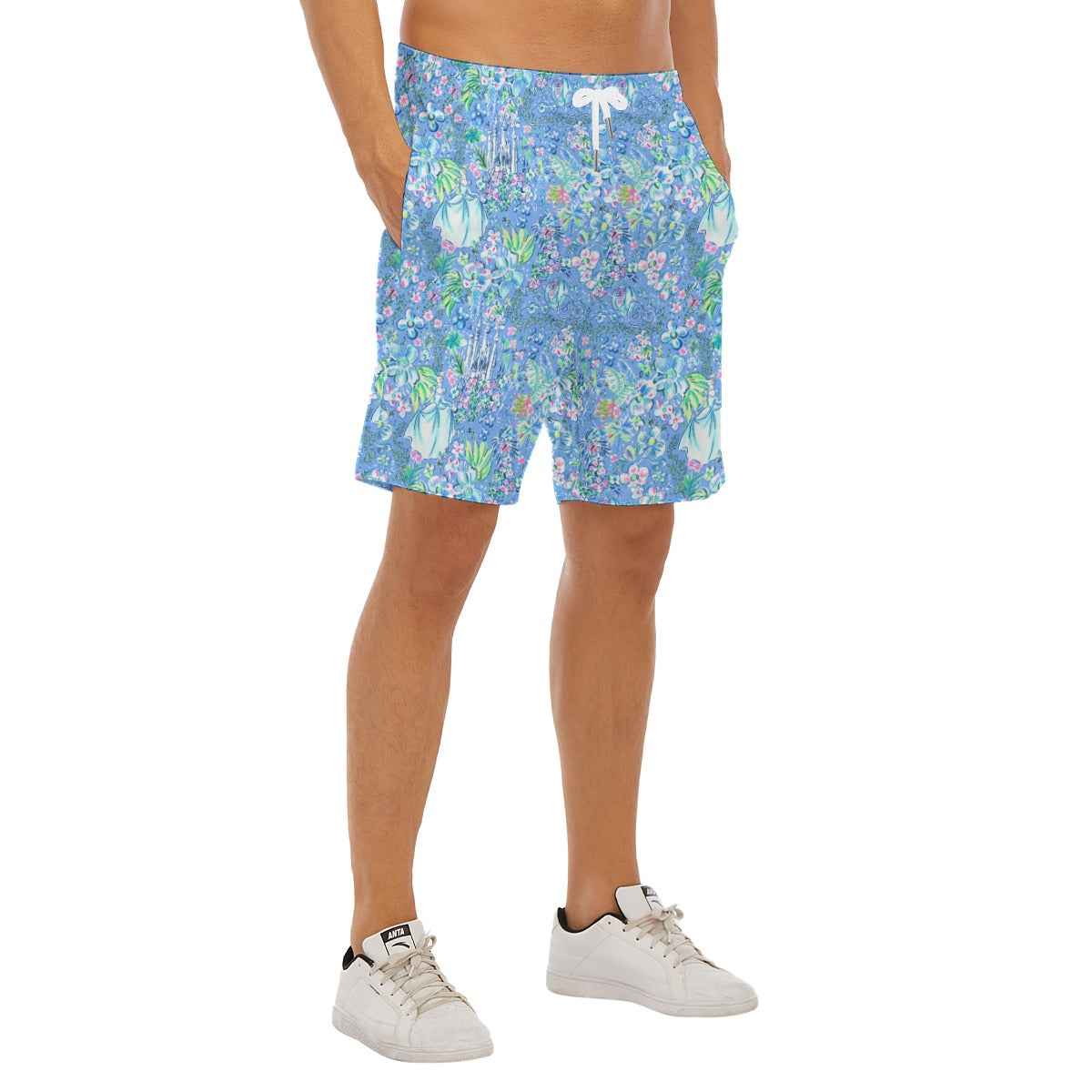 Bright Tropical Princess - Royal Beach Day - Men’s Pocket Beach Shorts