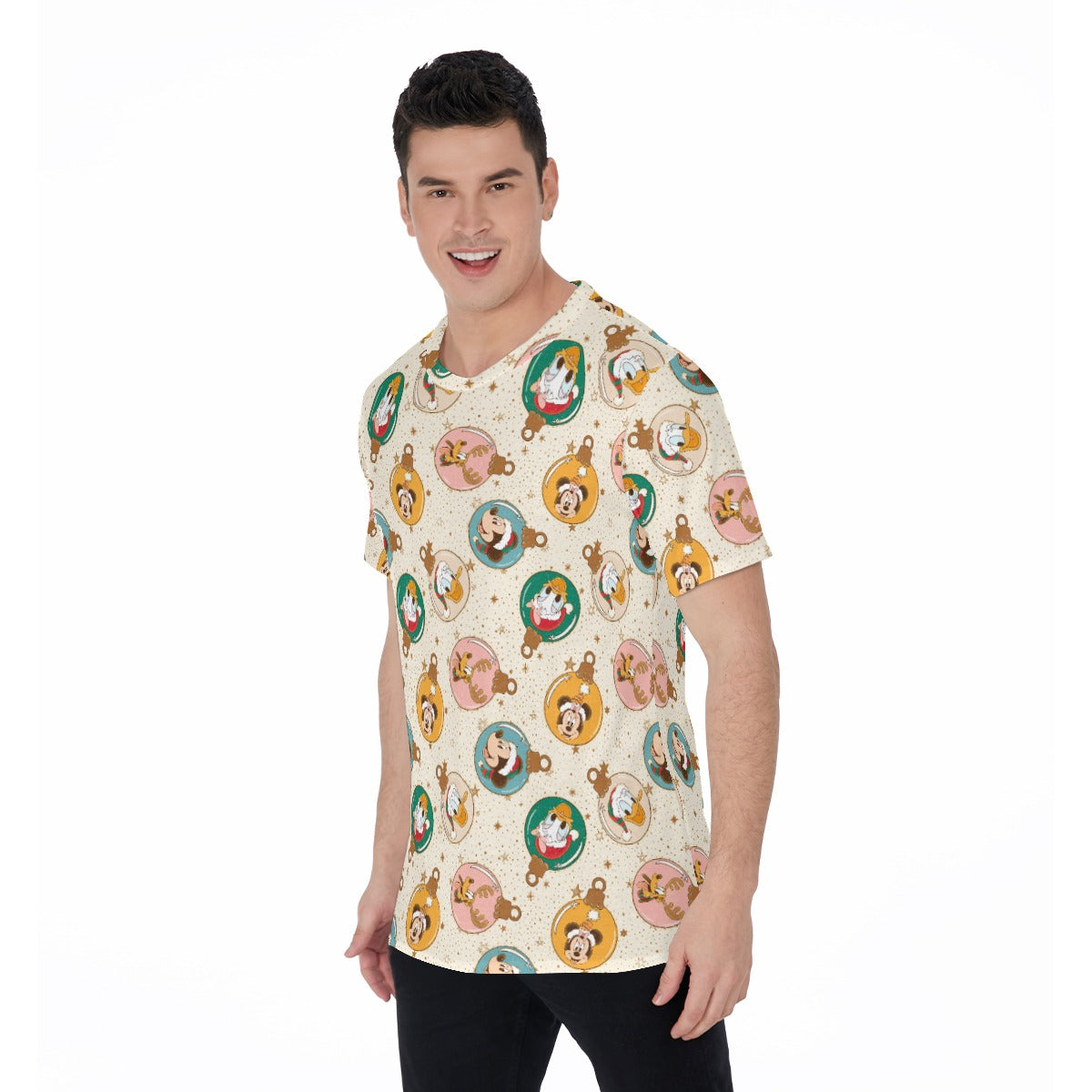 Golden Holiday Baubles - Men's Short Sleeve T-Shirt