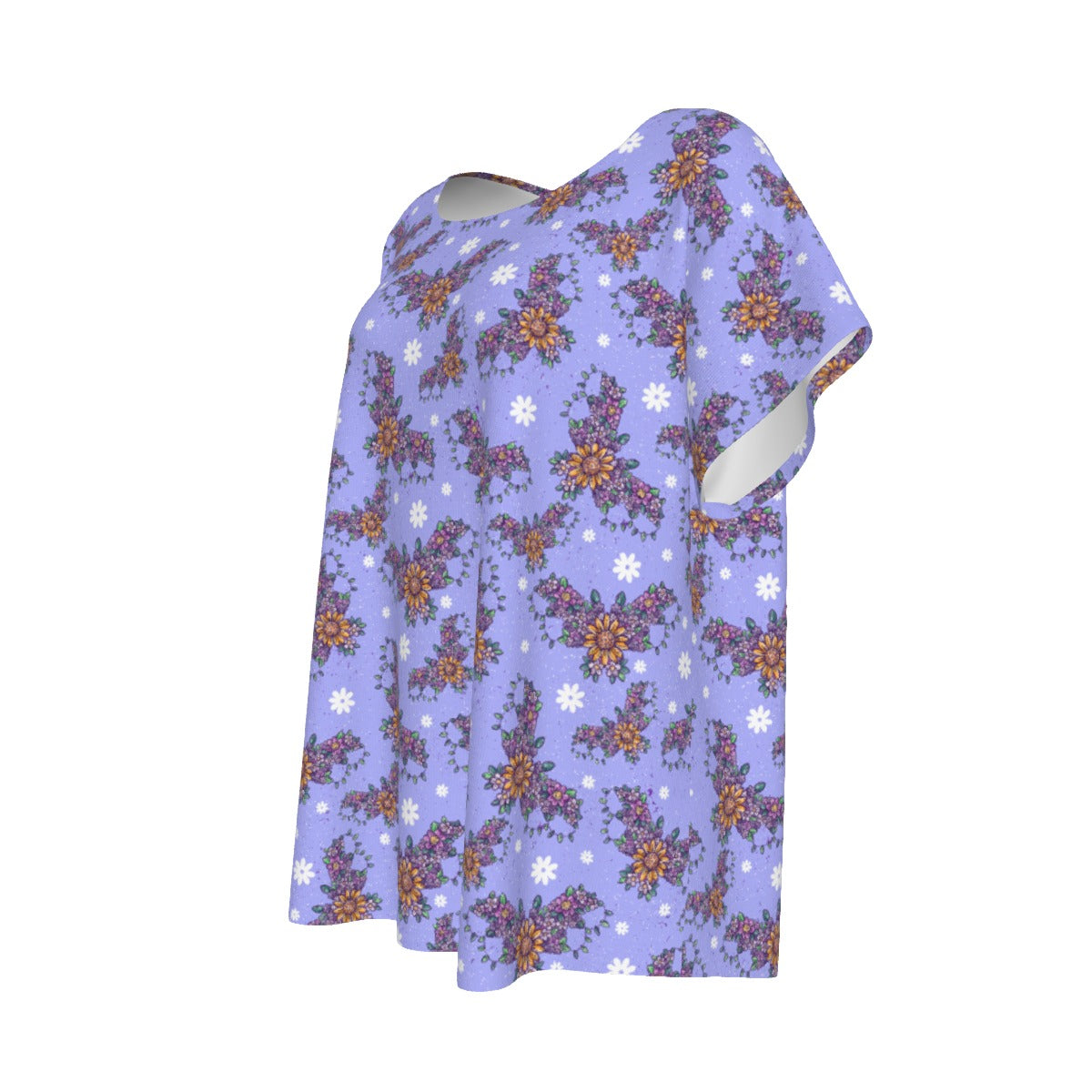 Blooming Bats - Women’s Relaxed Fit Scoop Tee