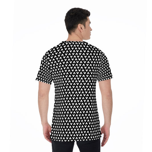 Playful Polka Dot Ears Black - Men's Short Sleeve T-Shirt