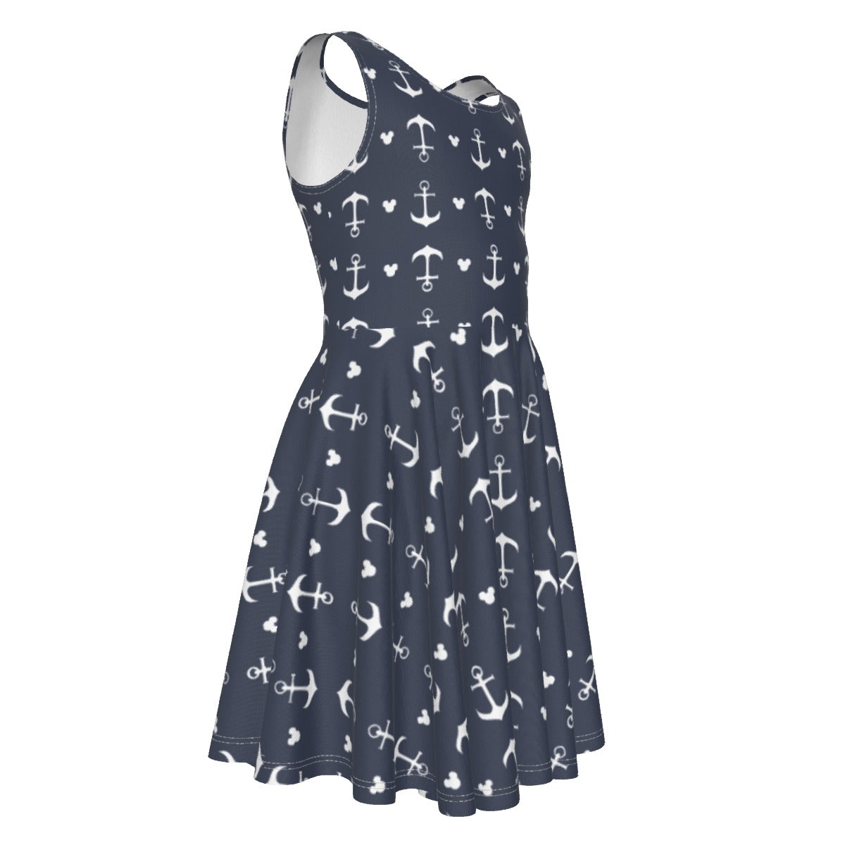 Anchors & Mouse Ears - Kid's Sleeveless Skater Dress