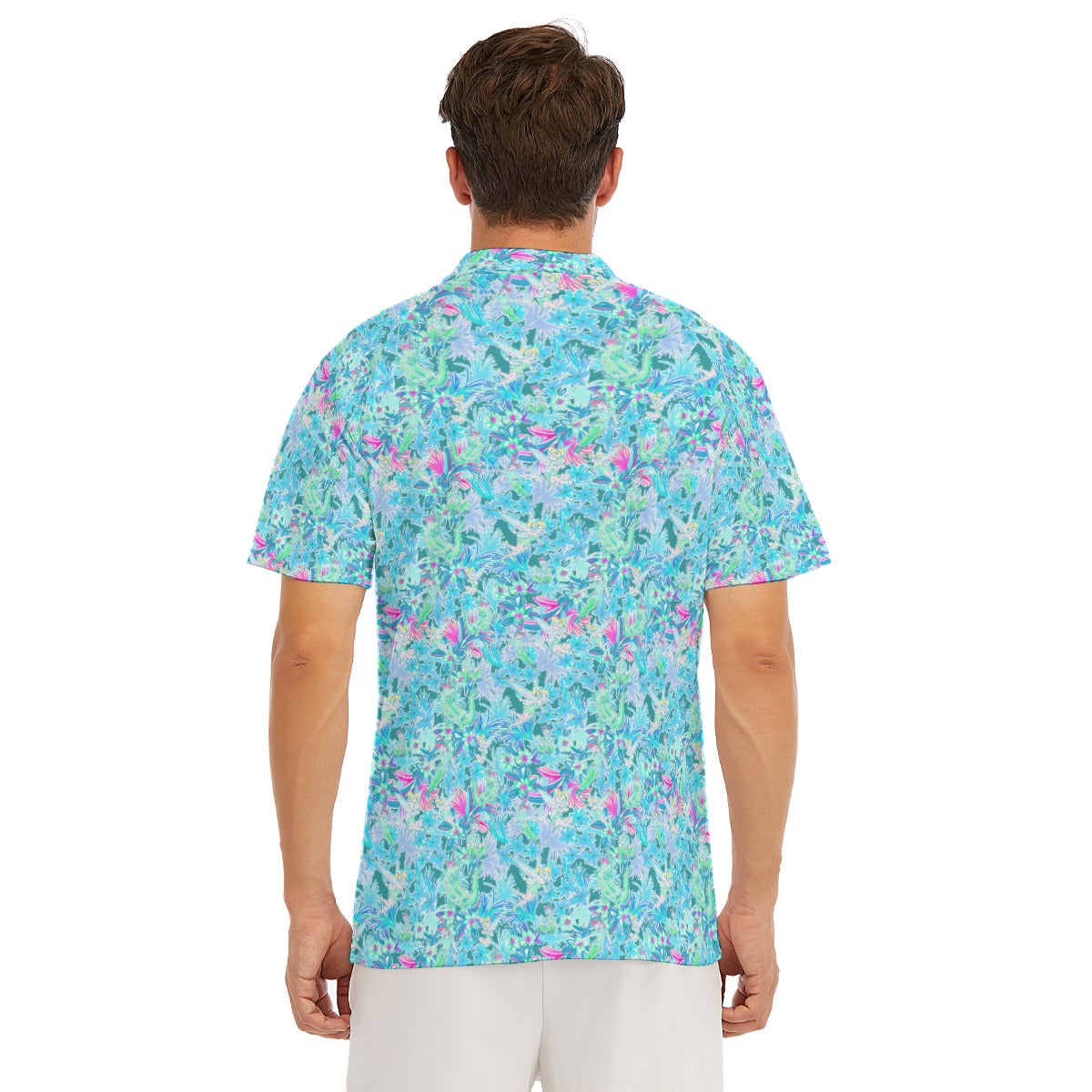 Bright Floral Flight - Neverland Adventure - Men's Polo Shirt