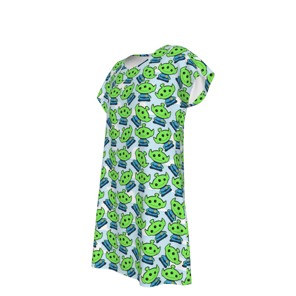 Little Green Space Aliens - Women's T-Shirt Dress