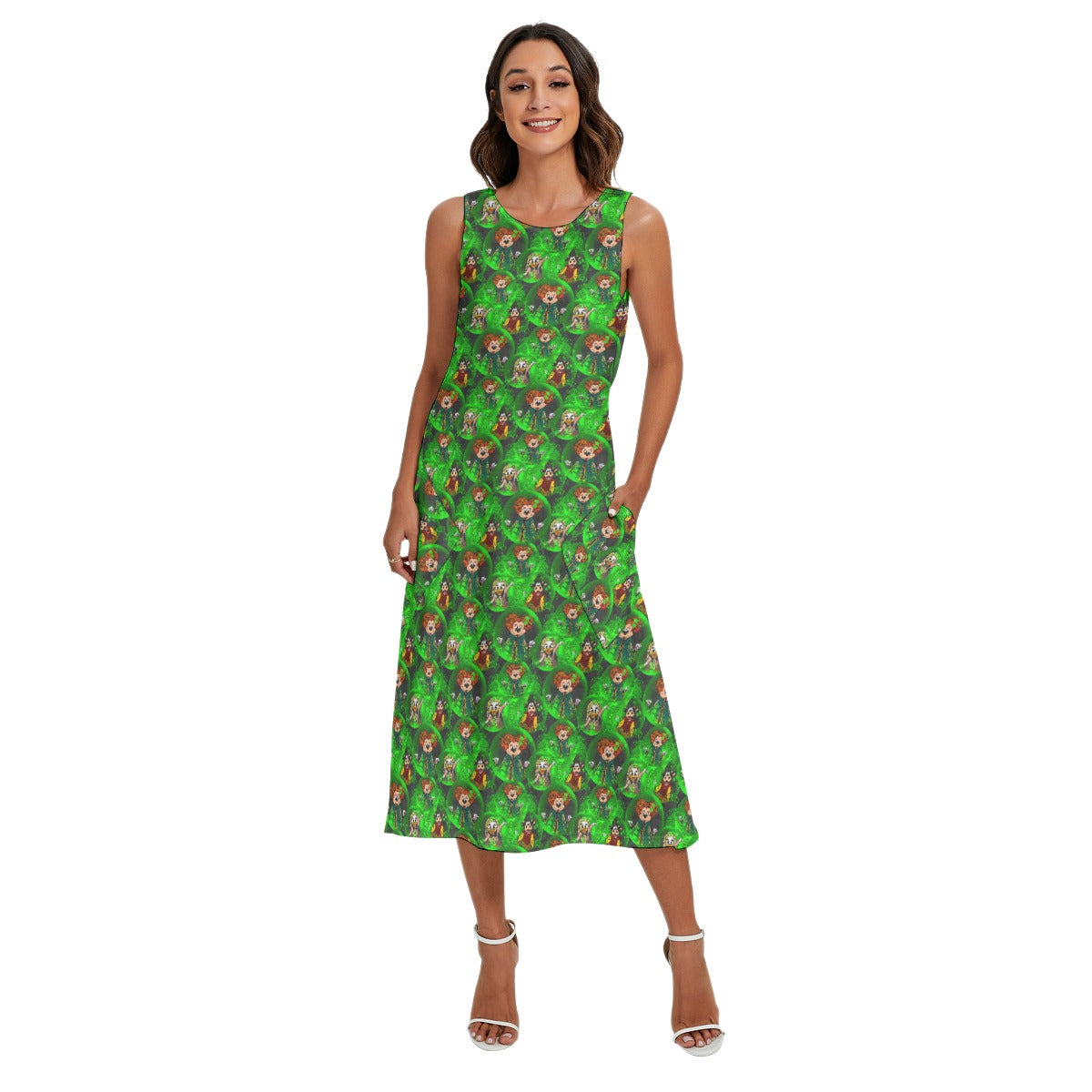 Wicked Witches’ Covenches - Women’s Diagonal Pocket Midi Dress