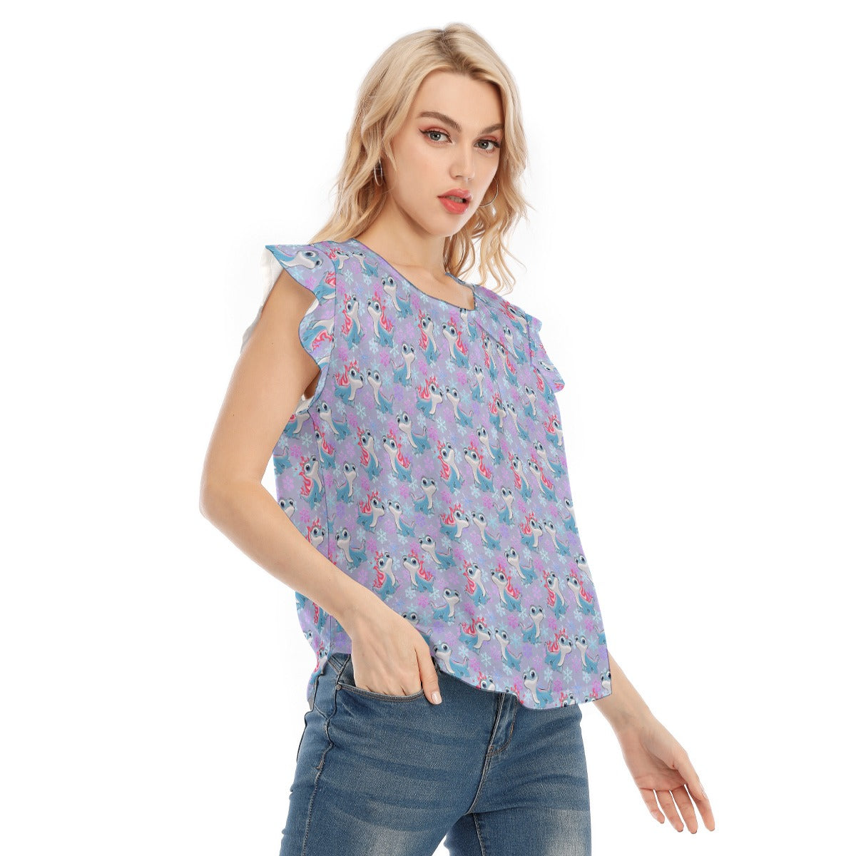 Bruni the Fire Spirit - Women’s Flutter Sleeve Top