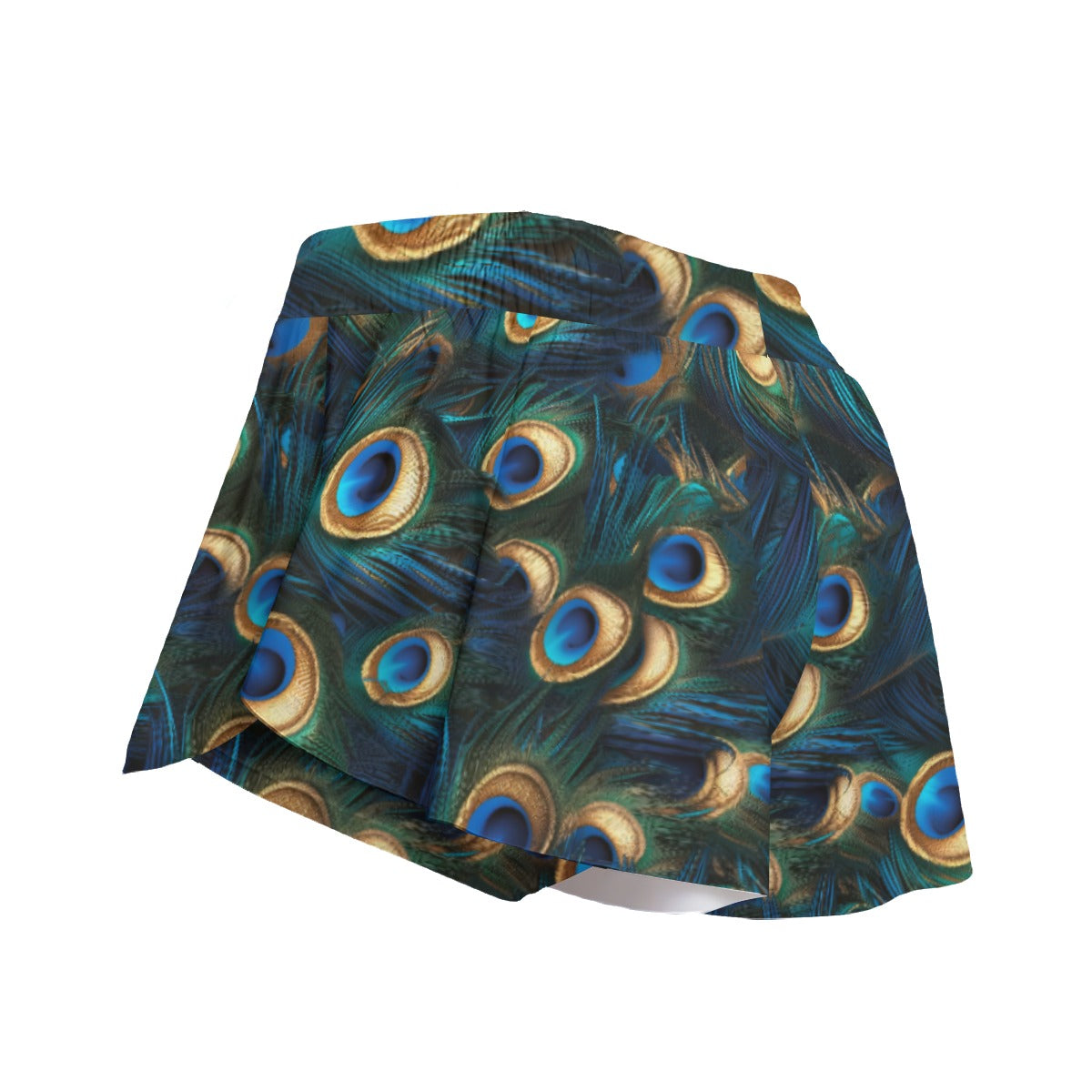 Animal Print - Peacock - Women's Flowy Pocket Shorts