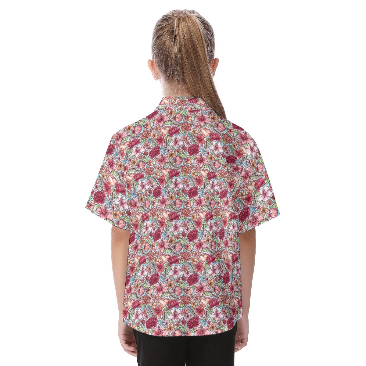 Fairytale Florals – Island Princess - Kid's Hawaiian Button Up Shirt