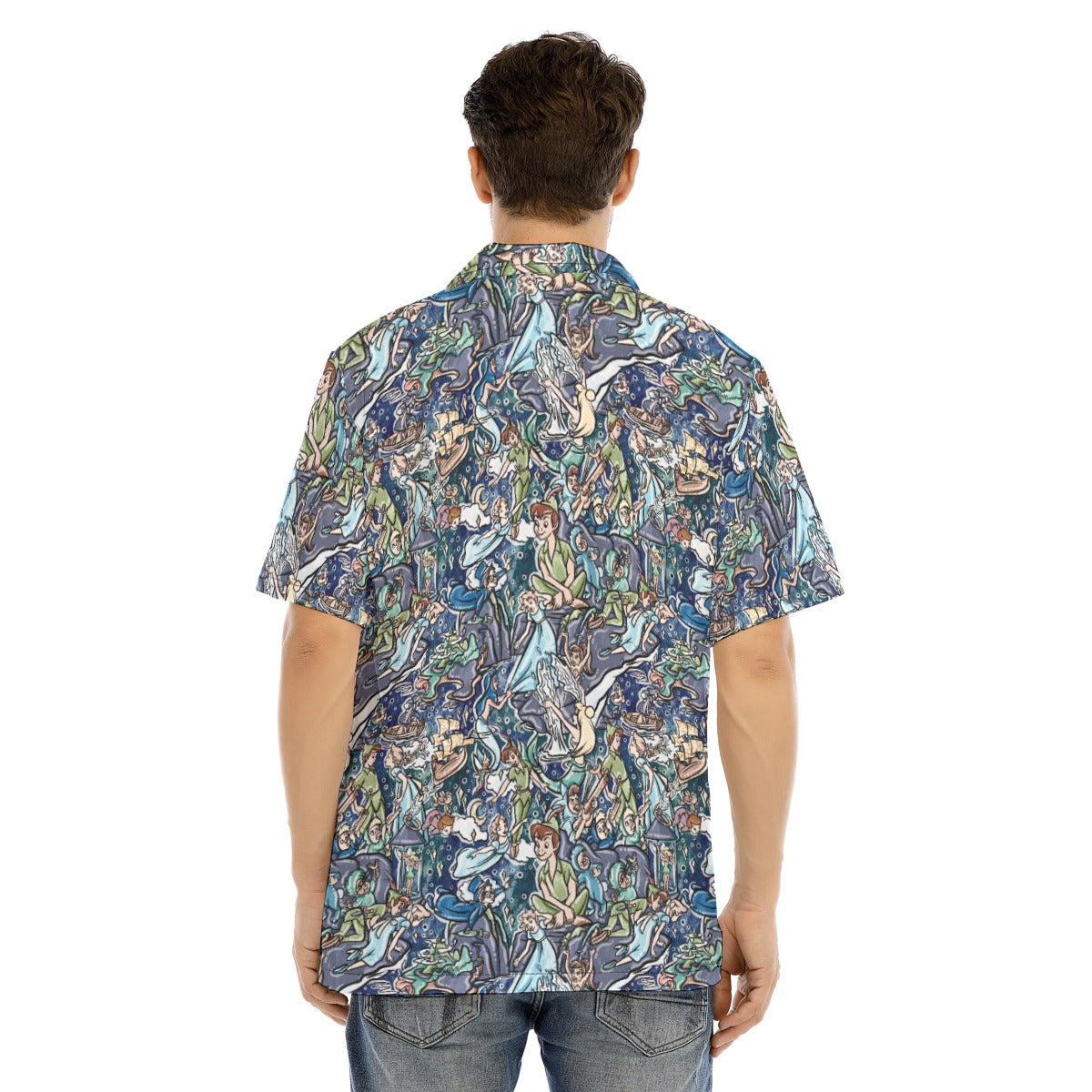 Magical Skybound Adventure - Men's Hawaiian Button Up Shirt