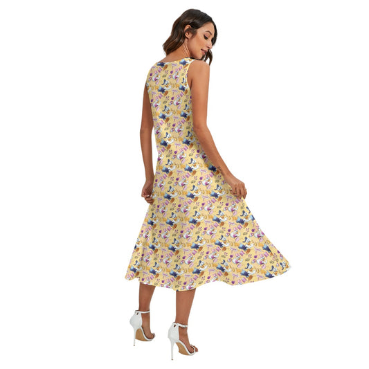 Feisty Marathon Match-Up - Women’s Diagonal Pocket Midi Dress