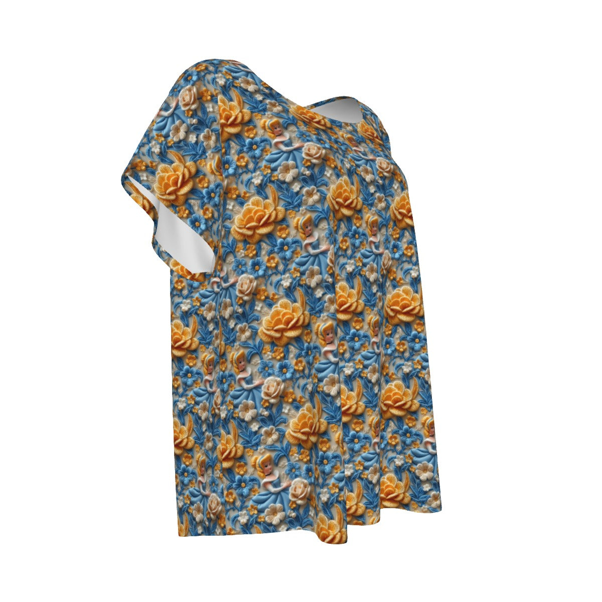 Regal Embroidered Royal Maiden - Women’s Relaxed Fit Scoop Tee