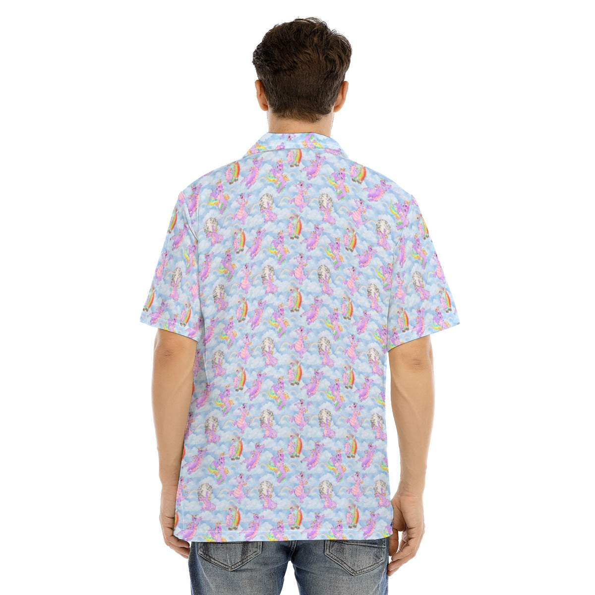 Imagine with Figment - Men's Hawaiian Button Up Shirt