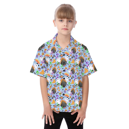 Halloween On The High Seas - Kid's Hawaiian Button Up Shirt