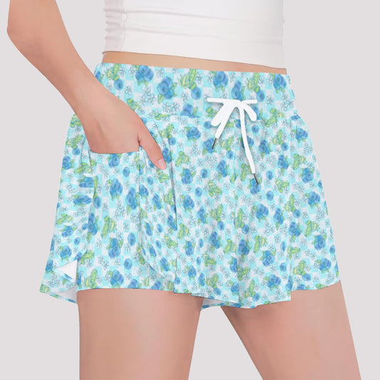 Summer Fruits - Blueberry - Girls’ Flowy Pocket Shorts