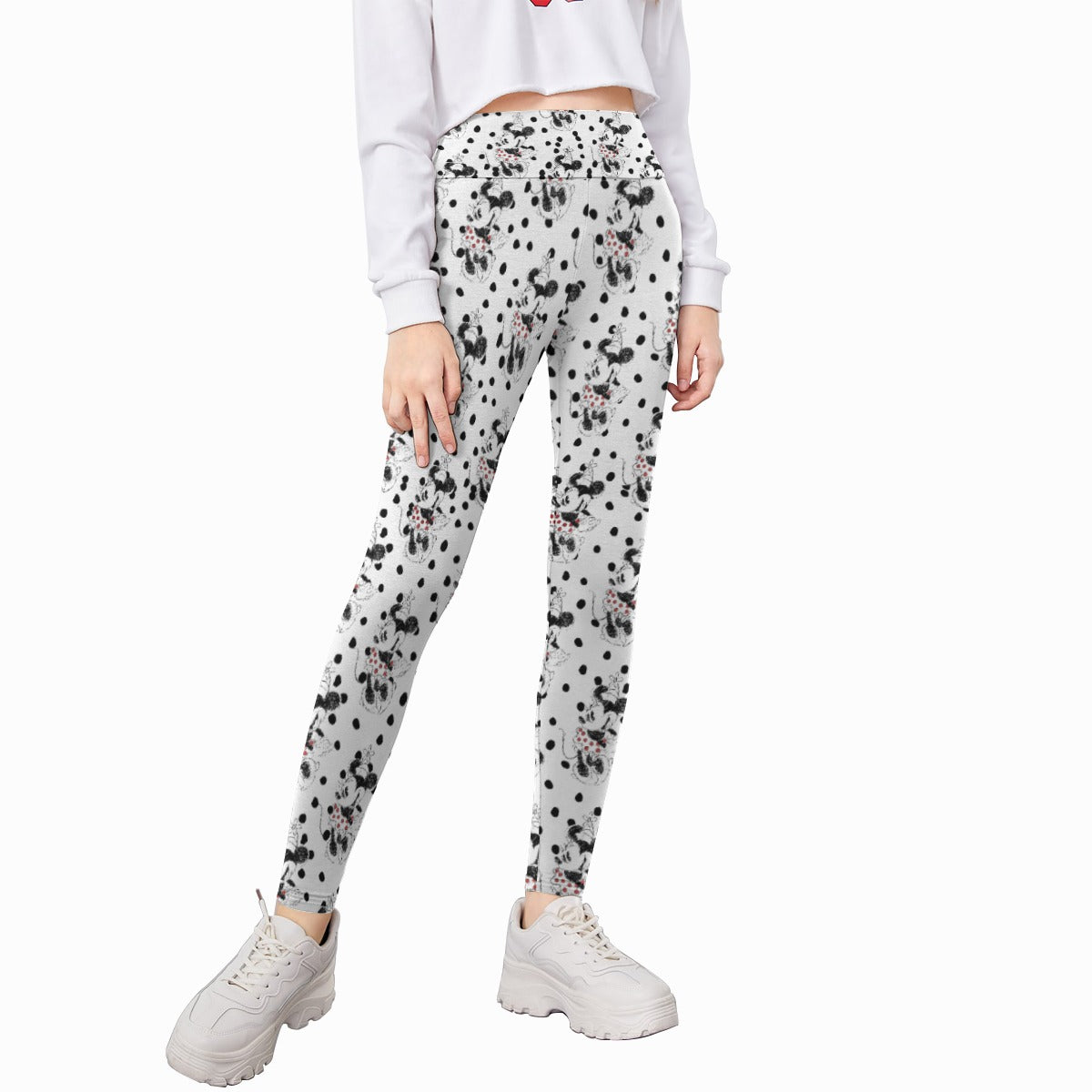 Sketch of Polka Dot Mouse - Kid's Leggings