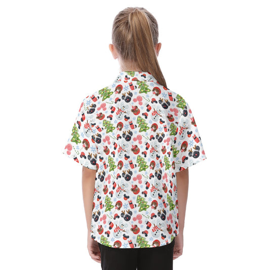 Mouse Magic Christmas - Kid's Hawaiian Button Up Shirt