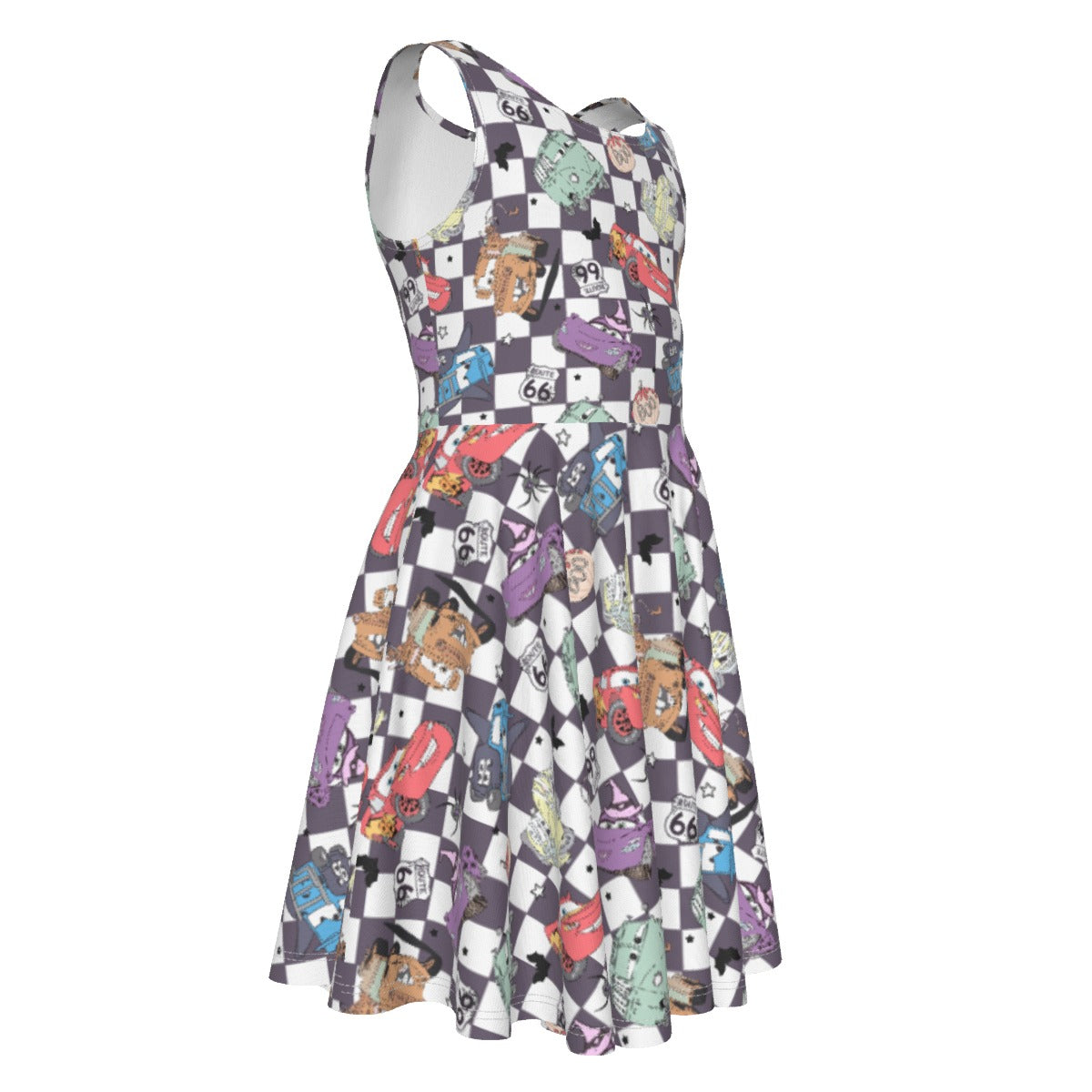 Halloween Racing Crew - Kid's Sleeveless Skater Dress