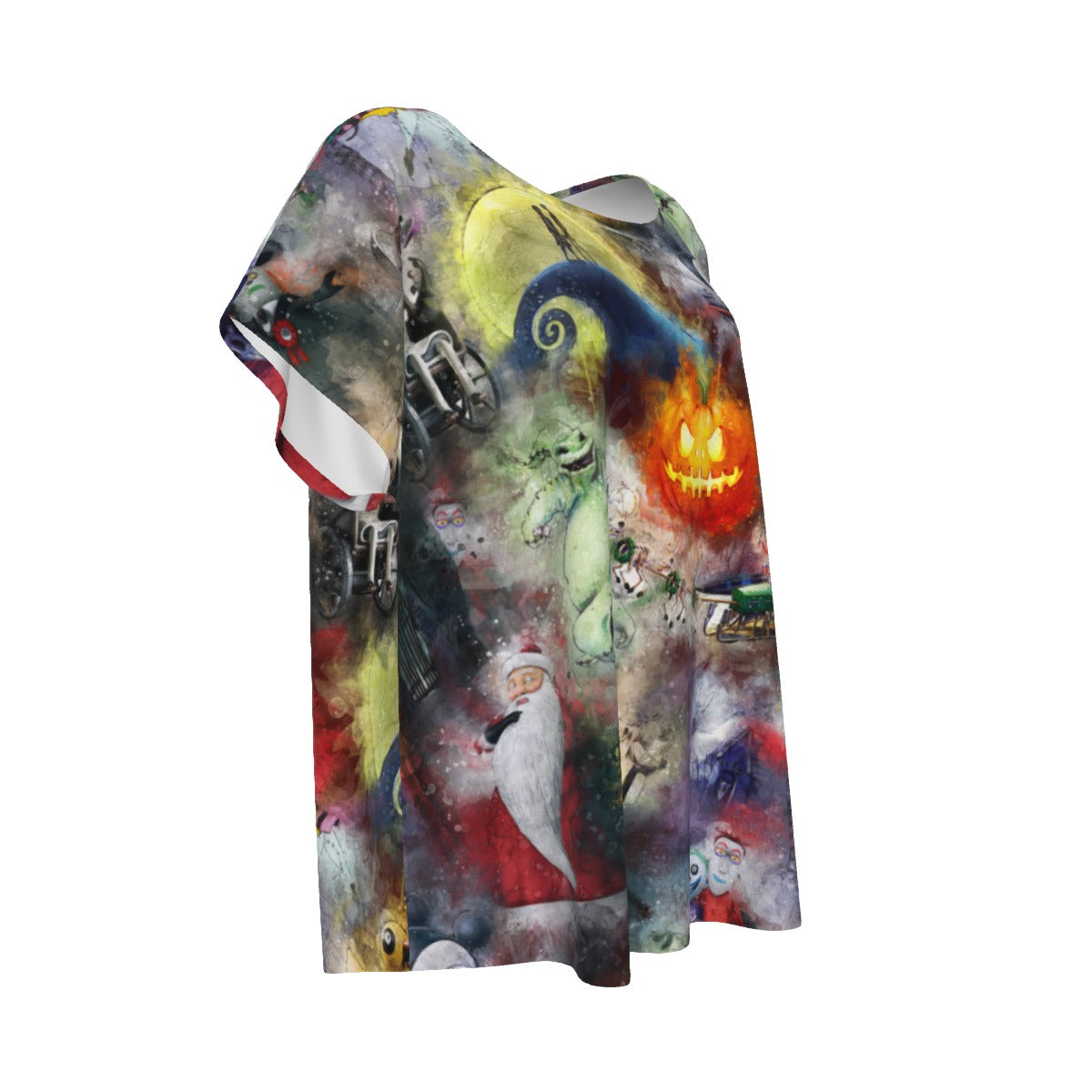 Watercolor Nightmare Town - Women’s Relaxed Fit Scoop Tee