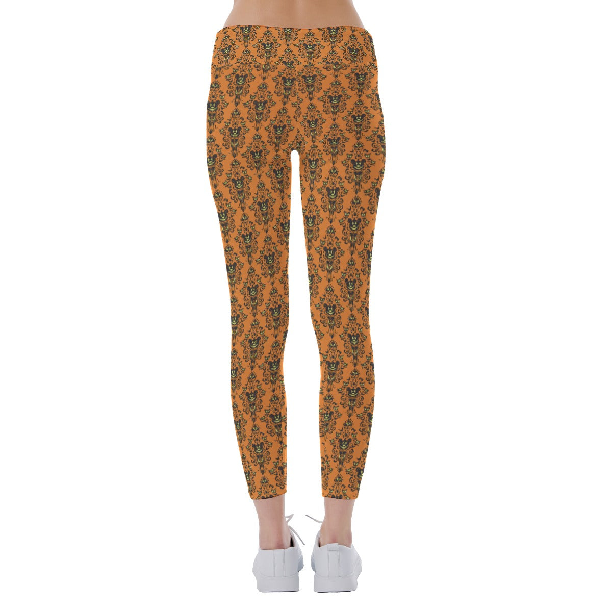 Haunted Halloween Mansion Wallpaper - Women's Yoga Leggings