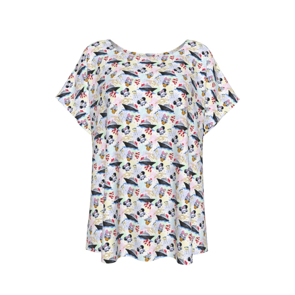 Wish Cruise Celebration - Women’s Relaxed Fit Scoop Tee