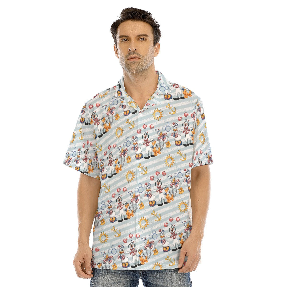 Set Sail with the Crew - Men's Hawaiian Button Up Shirt