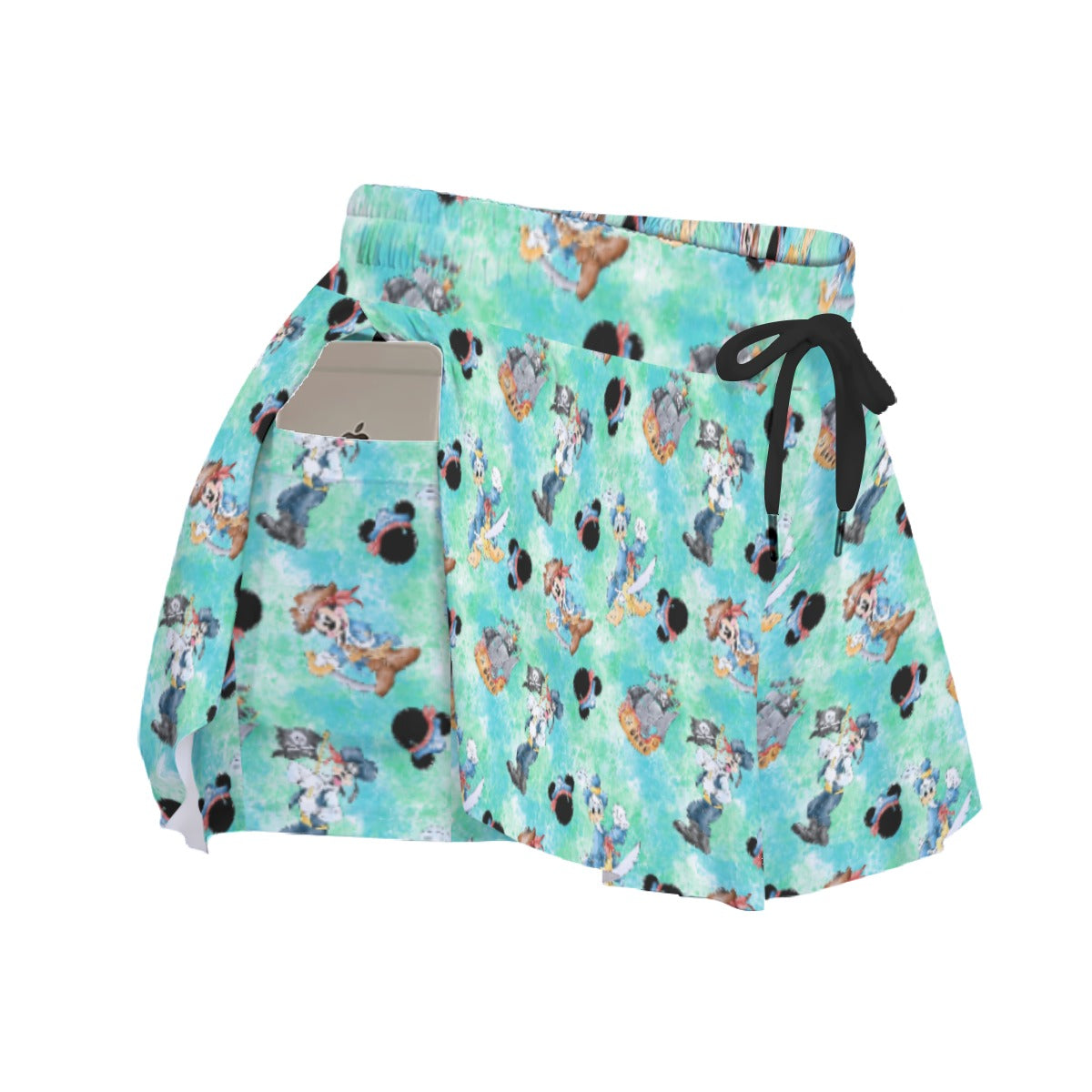 Pirate Crew Watercolor Adventure - Women's Flowy Pocket Shorts