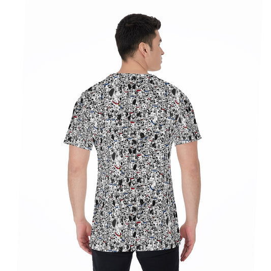 Sketchy Spotted Puppies - Men's Short Sleeve T-Shirt