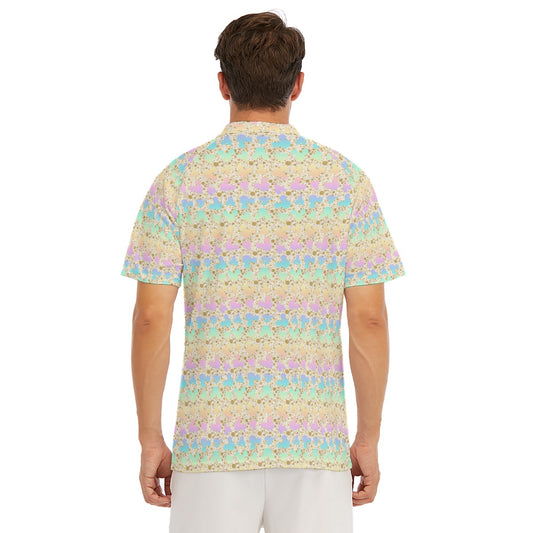 Gold Dot Rainbow Mouse Ears Castle - Men's Polo Shirt