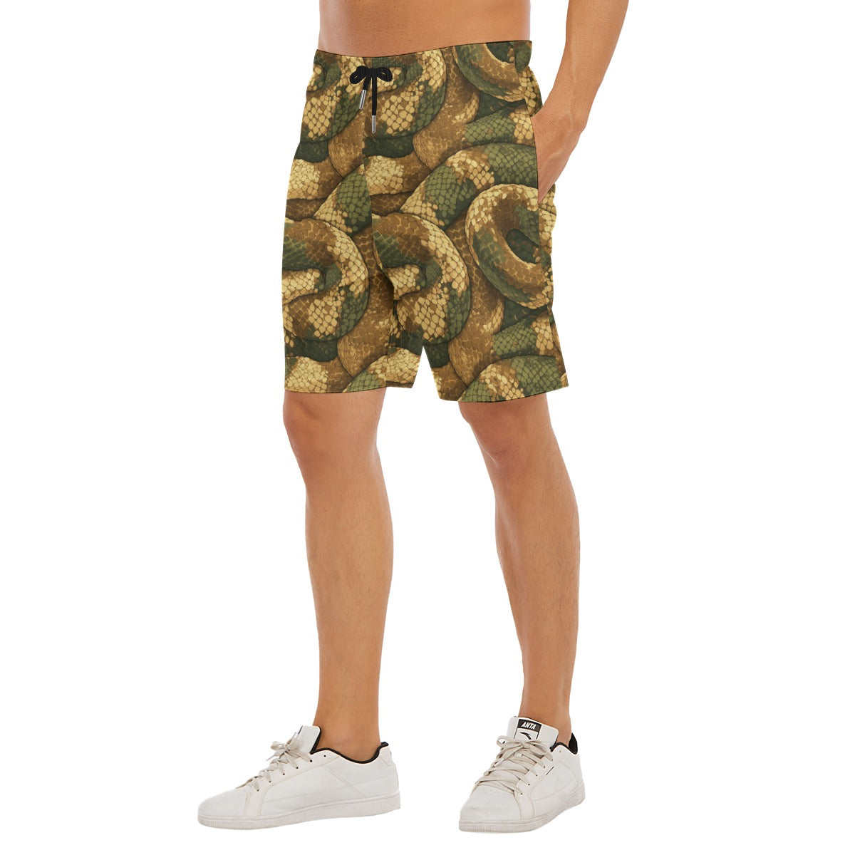 Animal Print - Snake - Men’s Pocket Beach Shorts