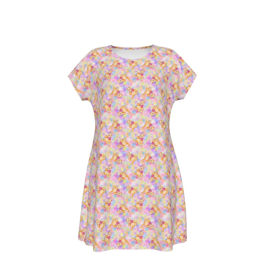 Watercolor Honey Bear - Women's T-Shirt Dress