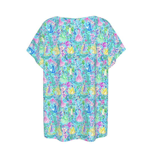 Bright Tropical Princess - Royal Garden Mashup - Women’s Relaxed Fit Scoop Tee