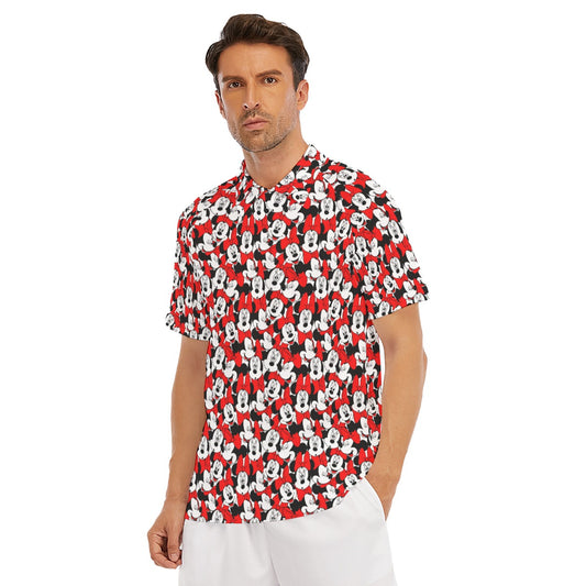 Many Faces of Polka Dot Mouse - Men's Polo Shirt