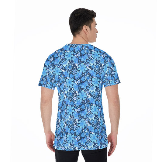 Blue Crystal Moths - Men's Short Sleeve T-Shirt