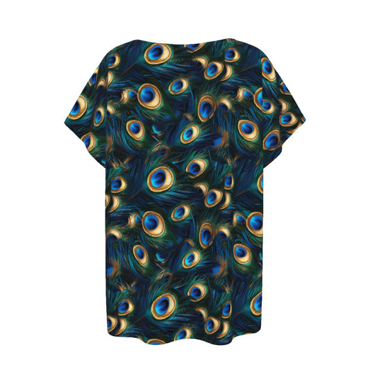 Animal Print - Peacock - Women’s Relaxed Fit Scoop Tee