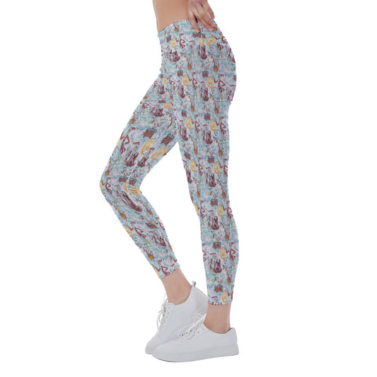 Santa Jack with Sally & Ghost DogZero - Women's Yoga Leggings
