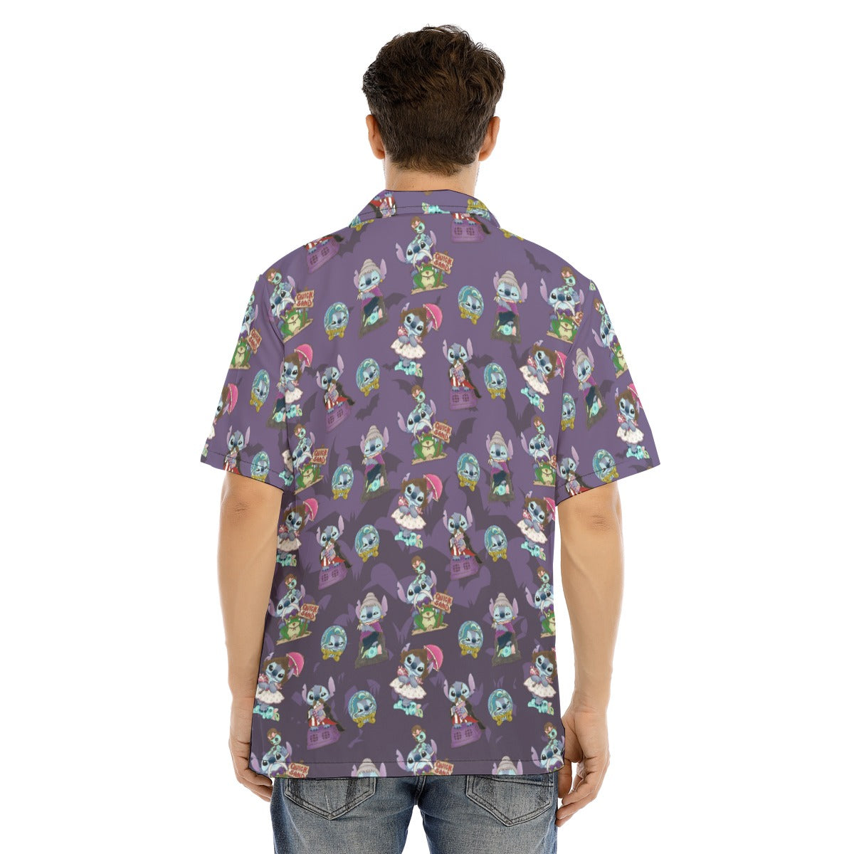 Haunted Alien Portraits - Men's Hawaiian Button Up Shirt